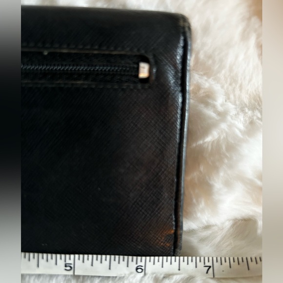 Authentic PRADA double snap long leather black wallet - Picture 13 of 16